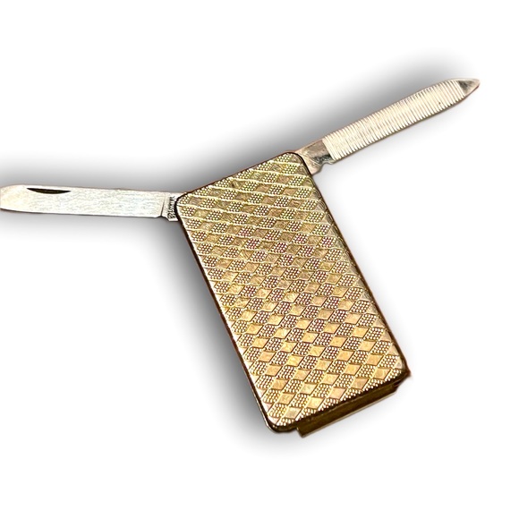 ❤️SOLD❤️Vintage Signed Colonial Money Clip, Pocket Knife & Nail File - Picture 2 of 15